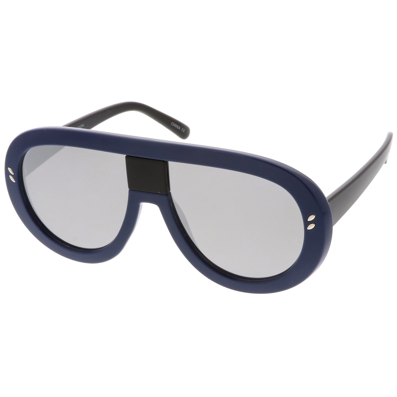 Blue-Black / Silver Mirror