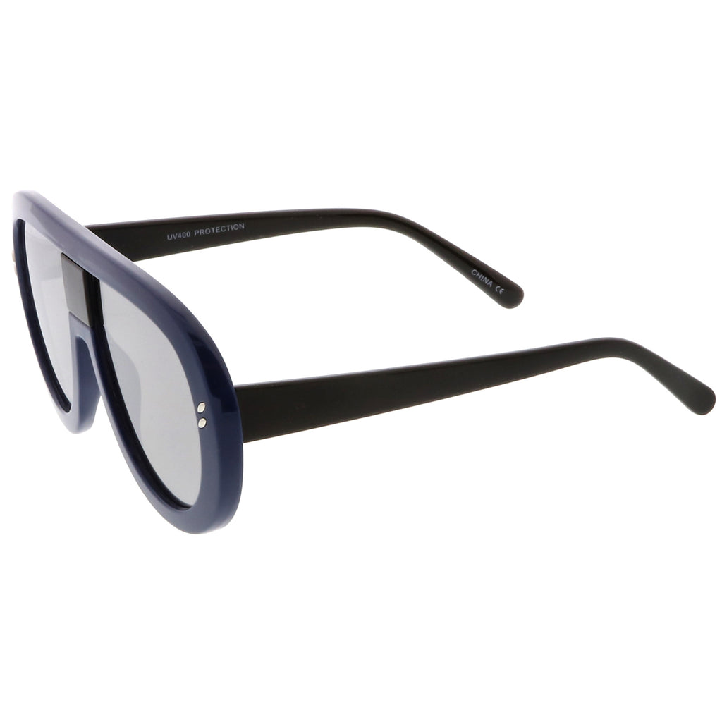 Blue-Black / Silver Mirror