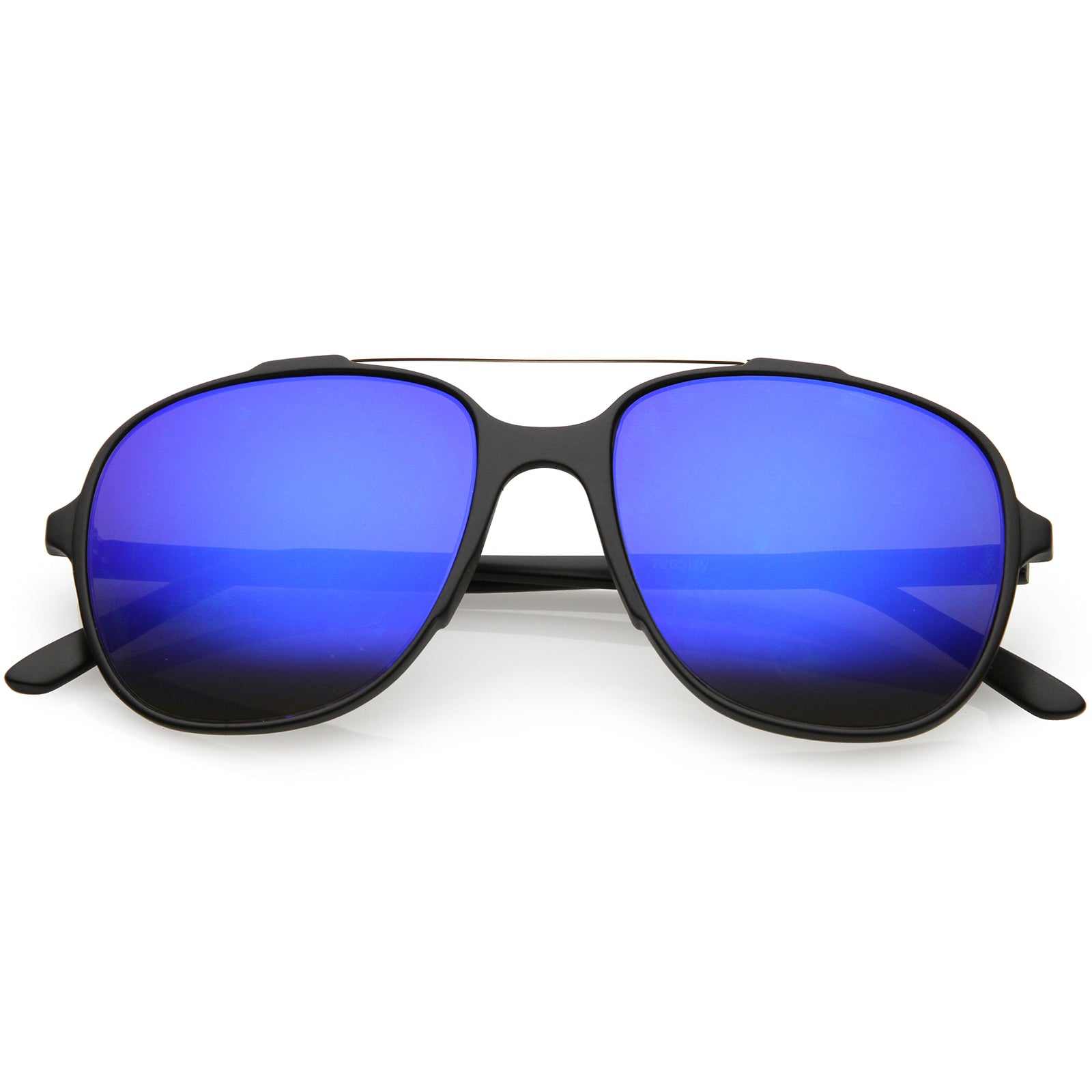 Matte Black Gold / Blue Mirror