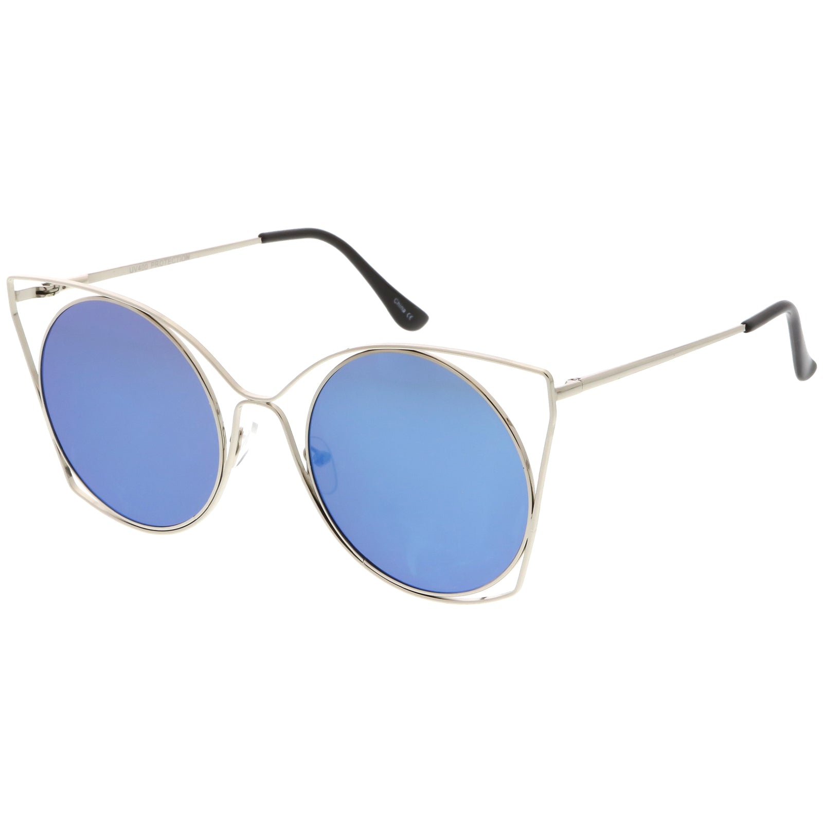 Silver / Blue Mirror