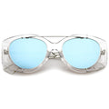 Clear Silver / Blue Mirror
