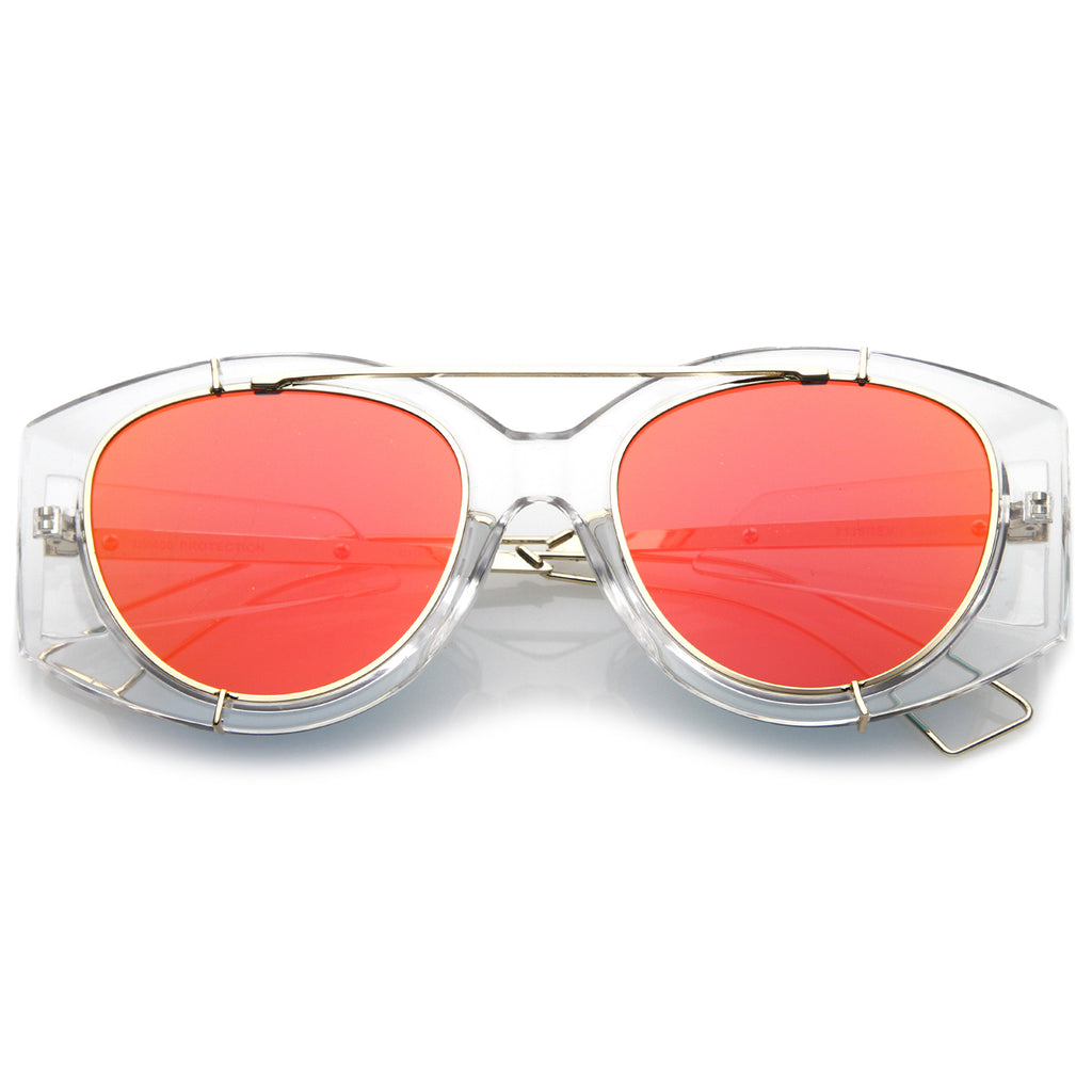 Clear Gold / Red Mirror