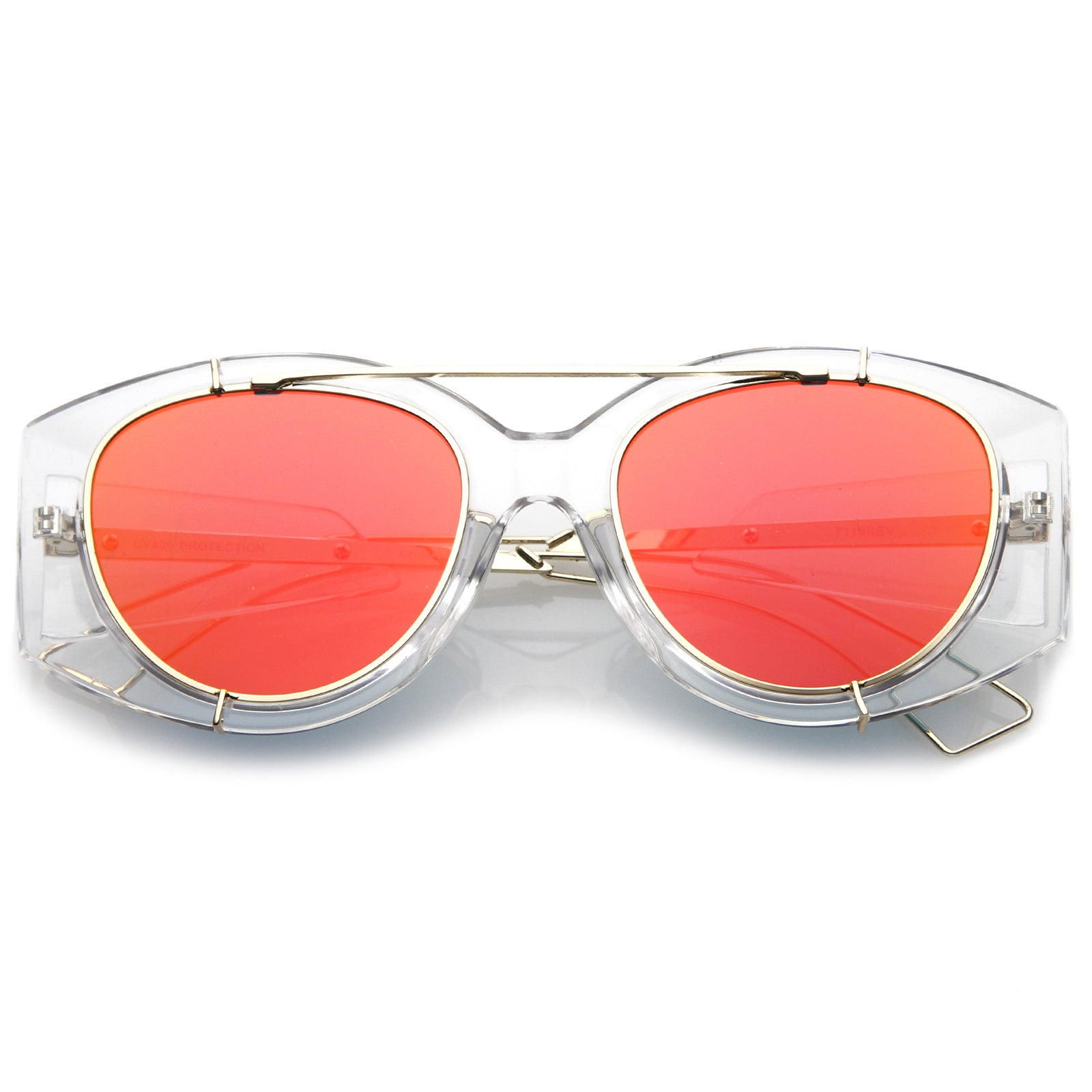 Clear Gold / Red Mirror