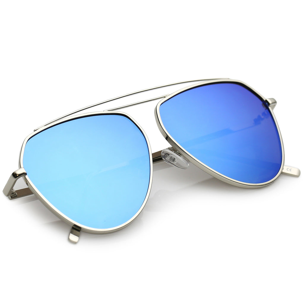 Silver / Blue Mirror
