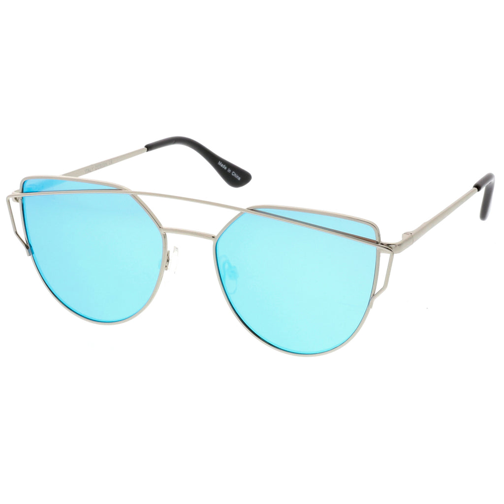 Silver / Blue Mirror