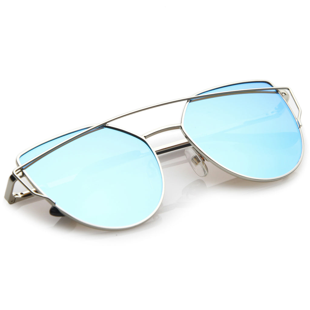 Silver / Blue Mirror