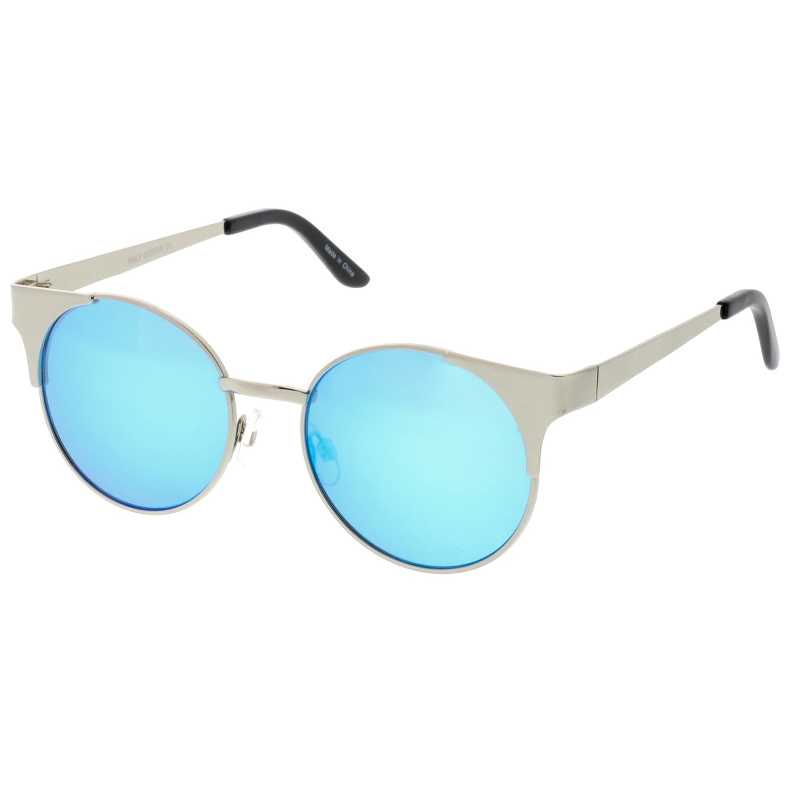 Silver / Blue Mirror
