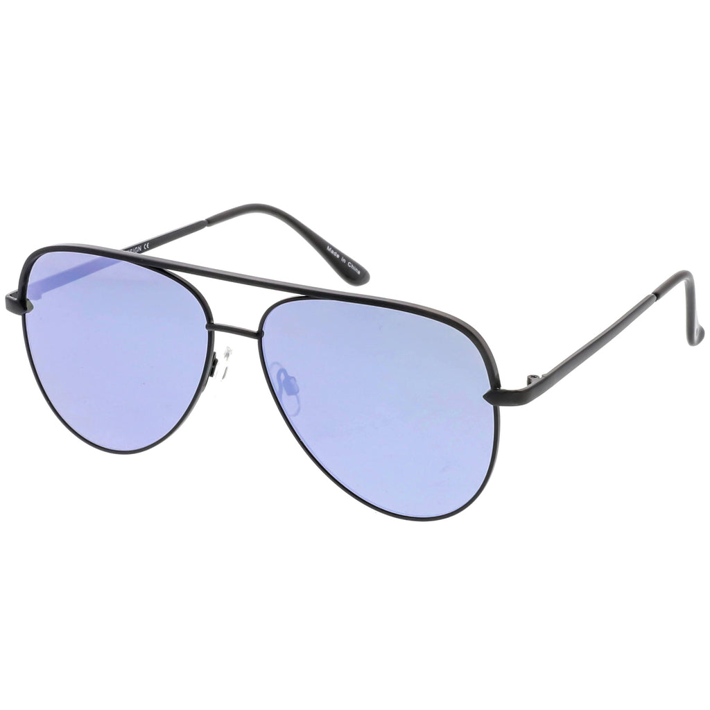 Black / Silver Blue Mirror