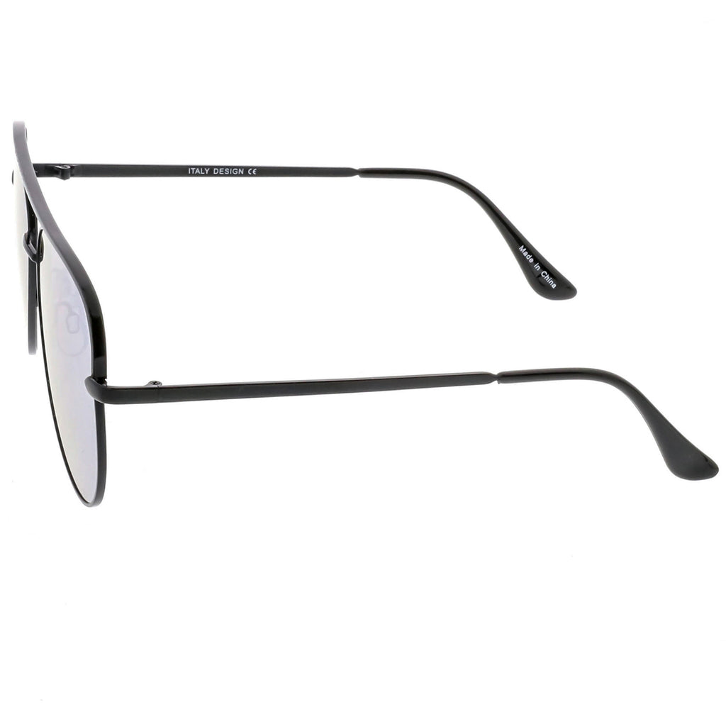 Black / Silver Blue Mirror