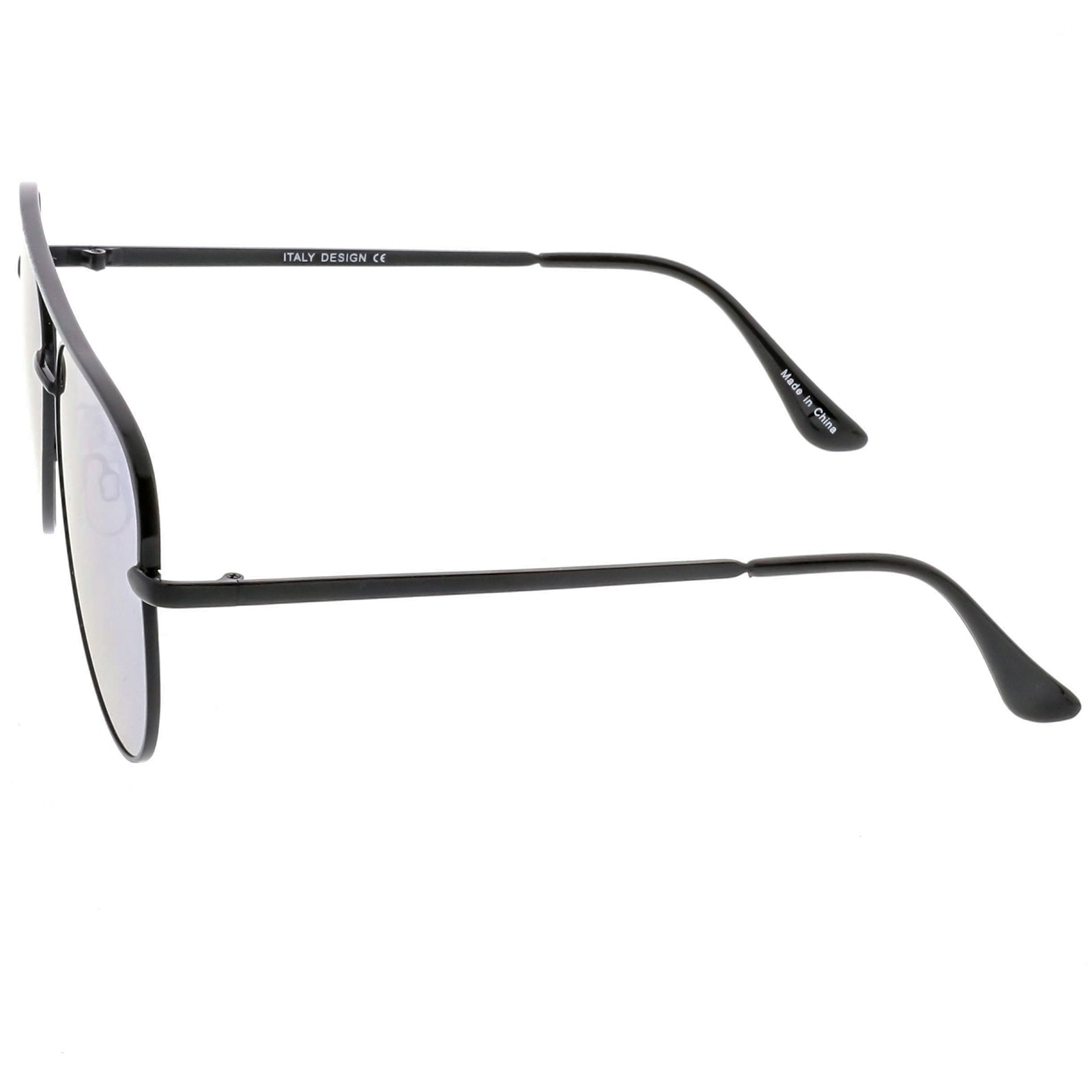 Black / Silver Blue Mirror
