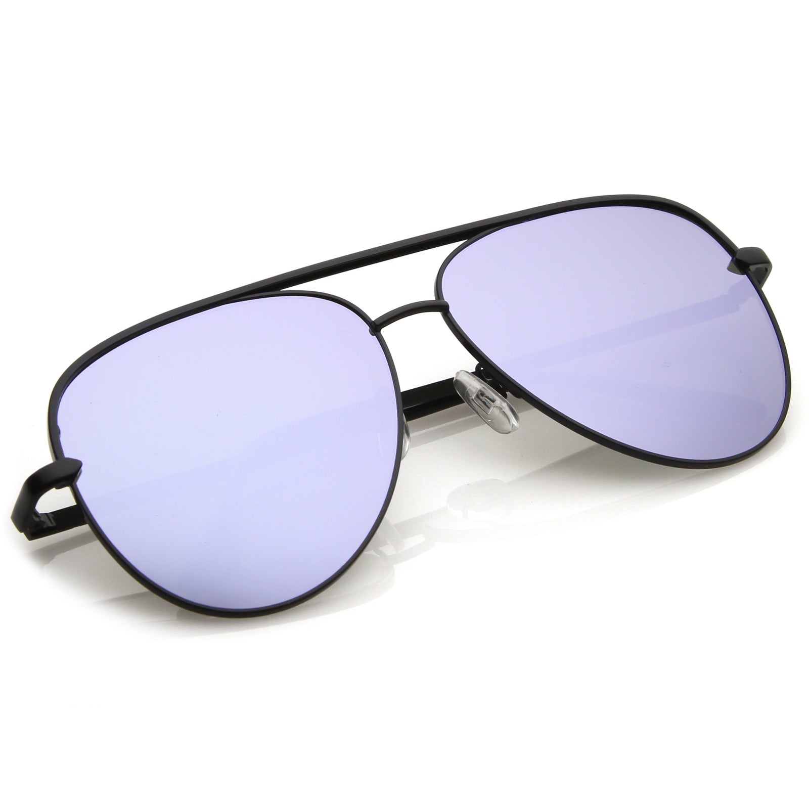 Black / Silver Blue Mirror