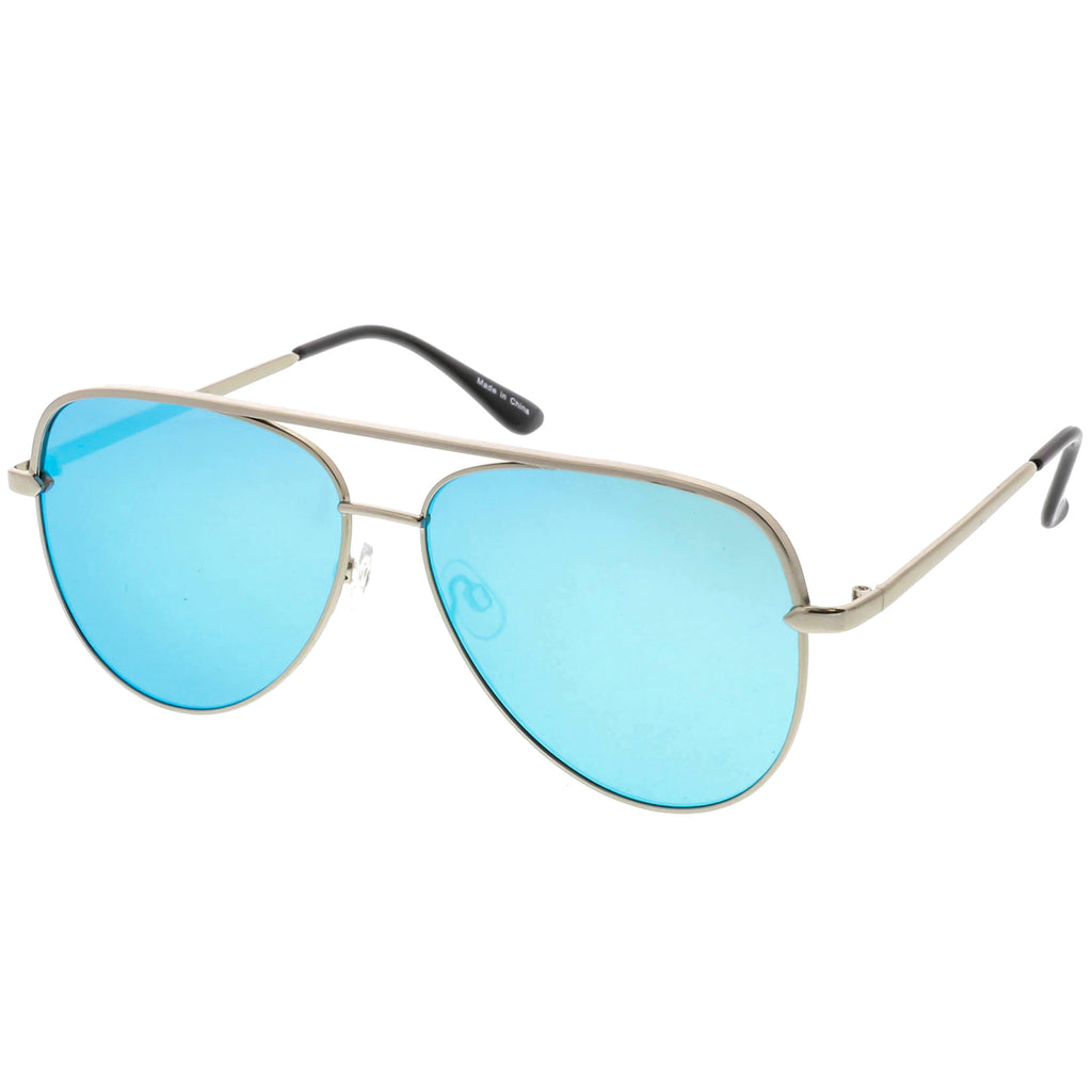 Silver / Green Blue Mirror