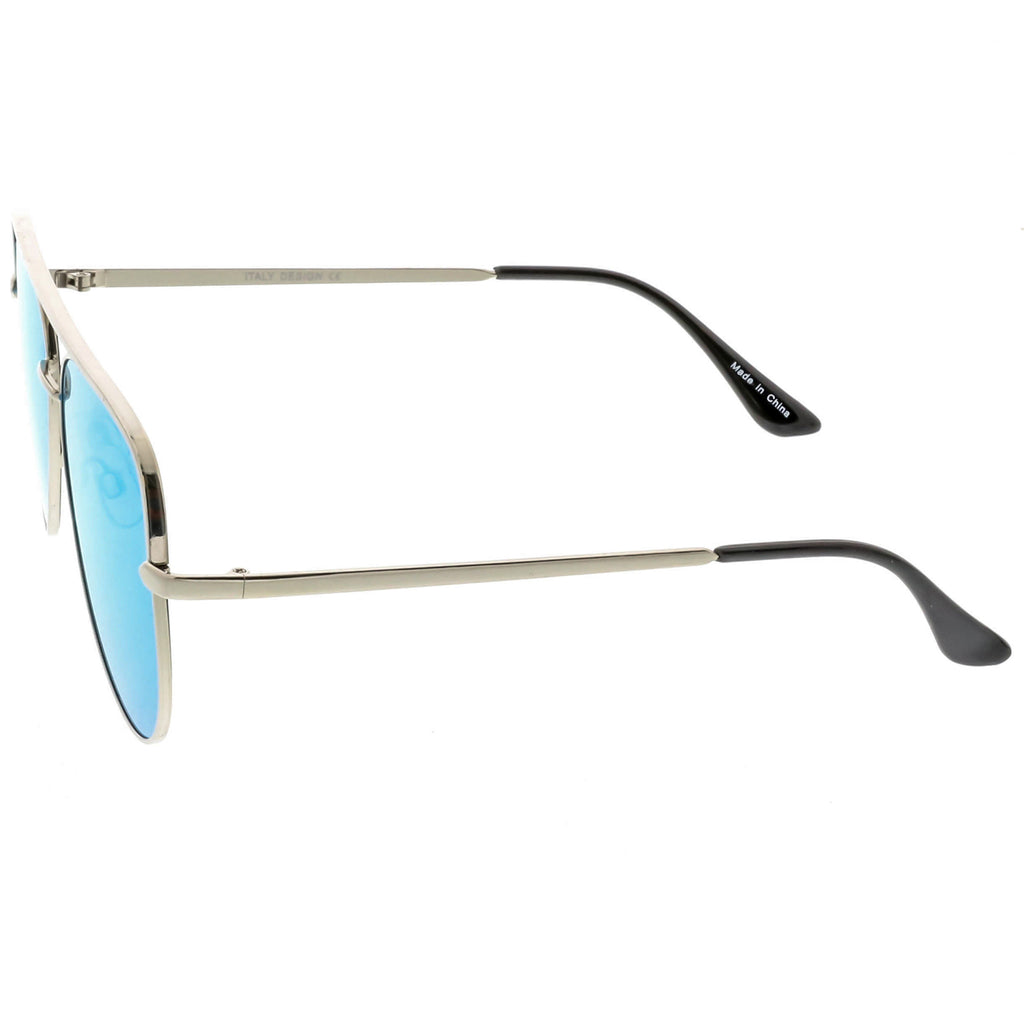 Silver / Green Blue Mirror