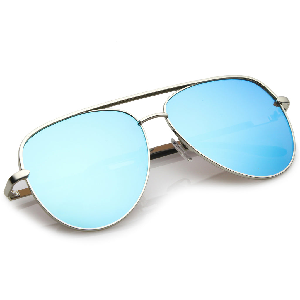 Silver / Green Blue Mirror
