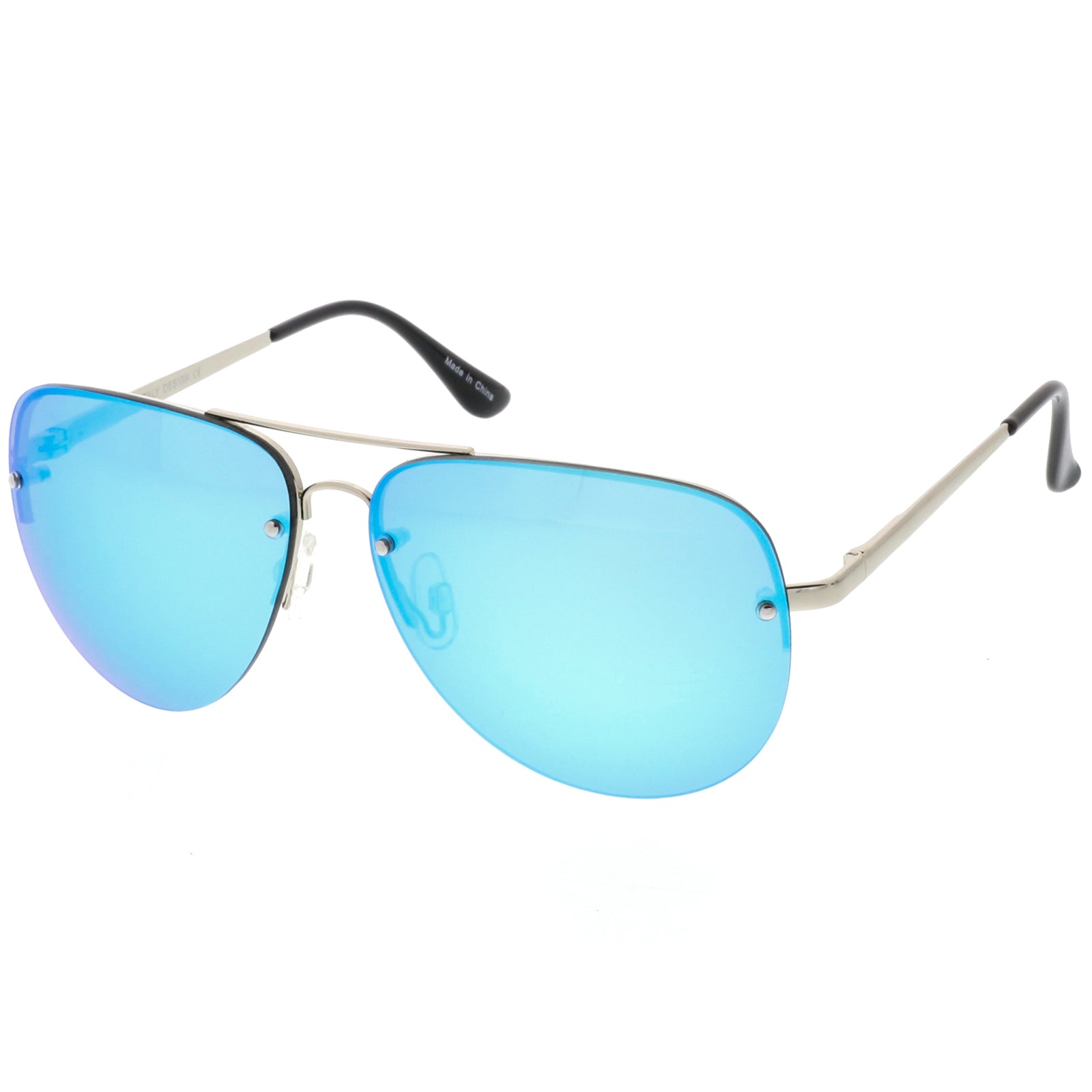 Silver / Blue Mirror