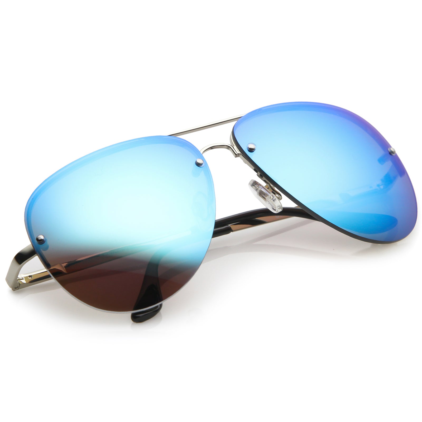 Silver / Blue Mirror