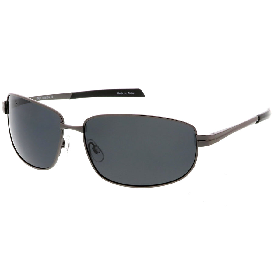 Thin Oval Polarized Sports Wrap Sunglasses - sunglass.la