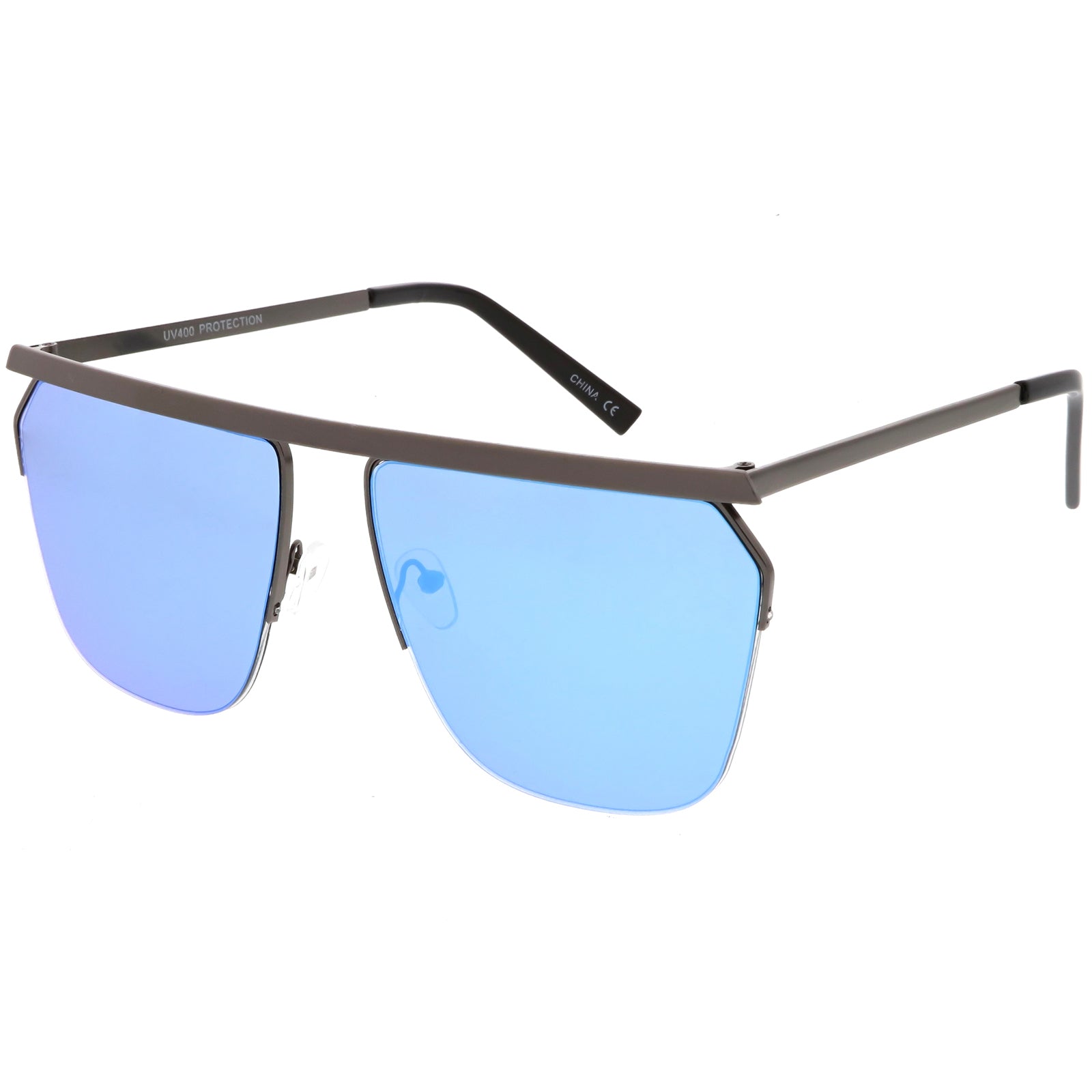 Gunmetal / Blue Mirror