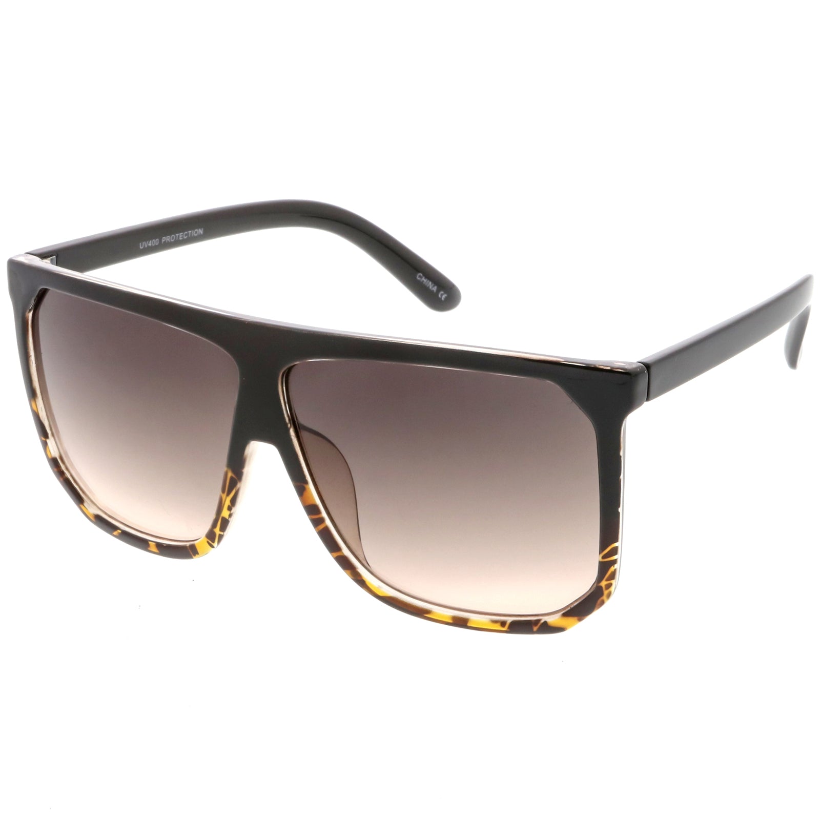 Shiny Black Tortoise / Smoke Beige