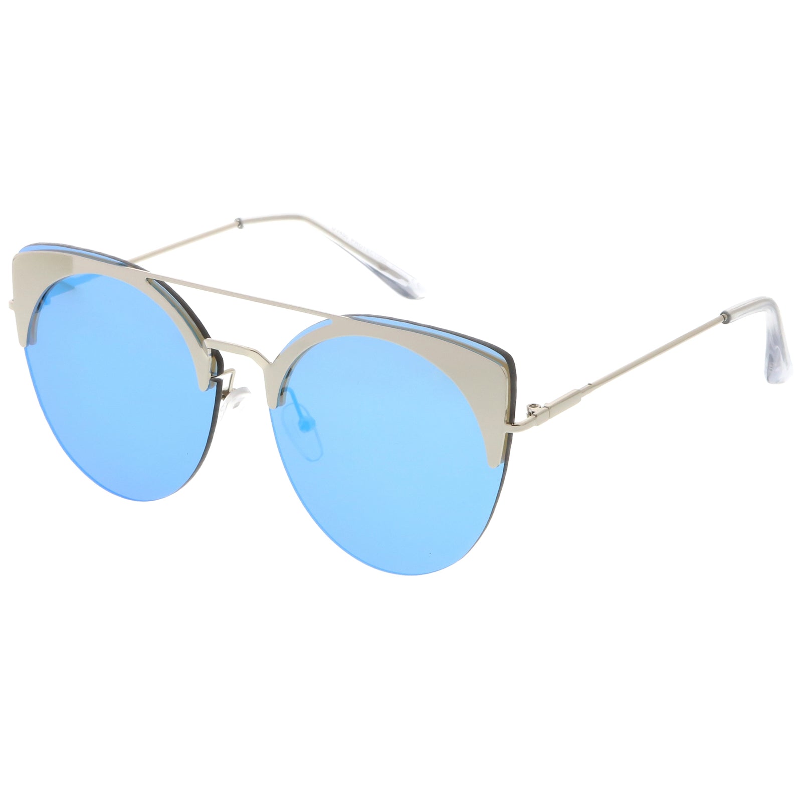 Silver / Blue Mirror