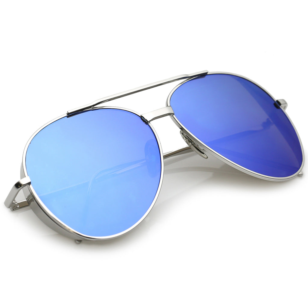 Silver / Blue Mirror