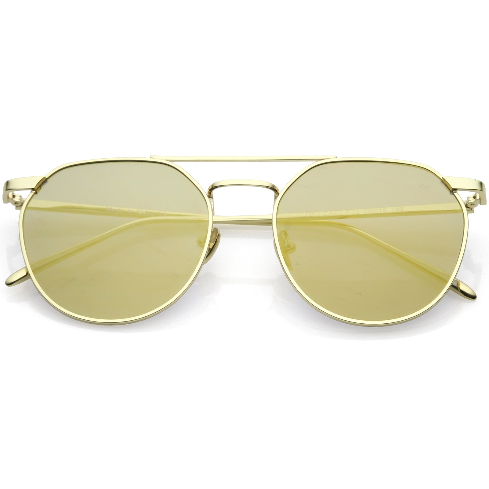 Aviator frame sunglasses in gold-toned metal