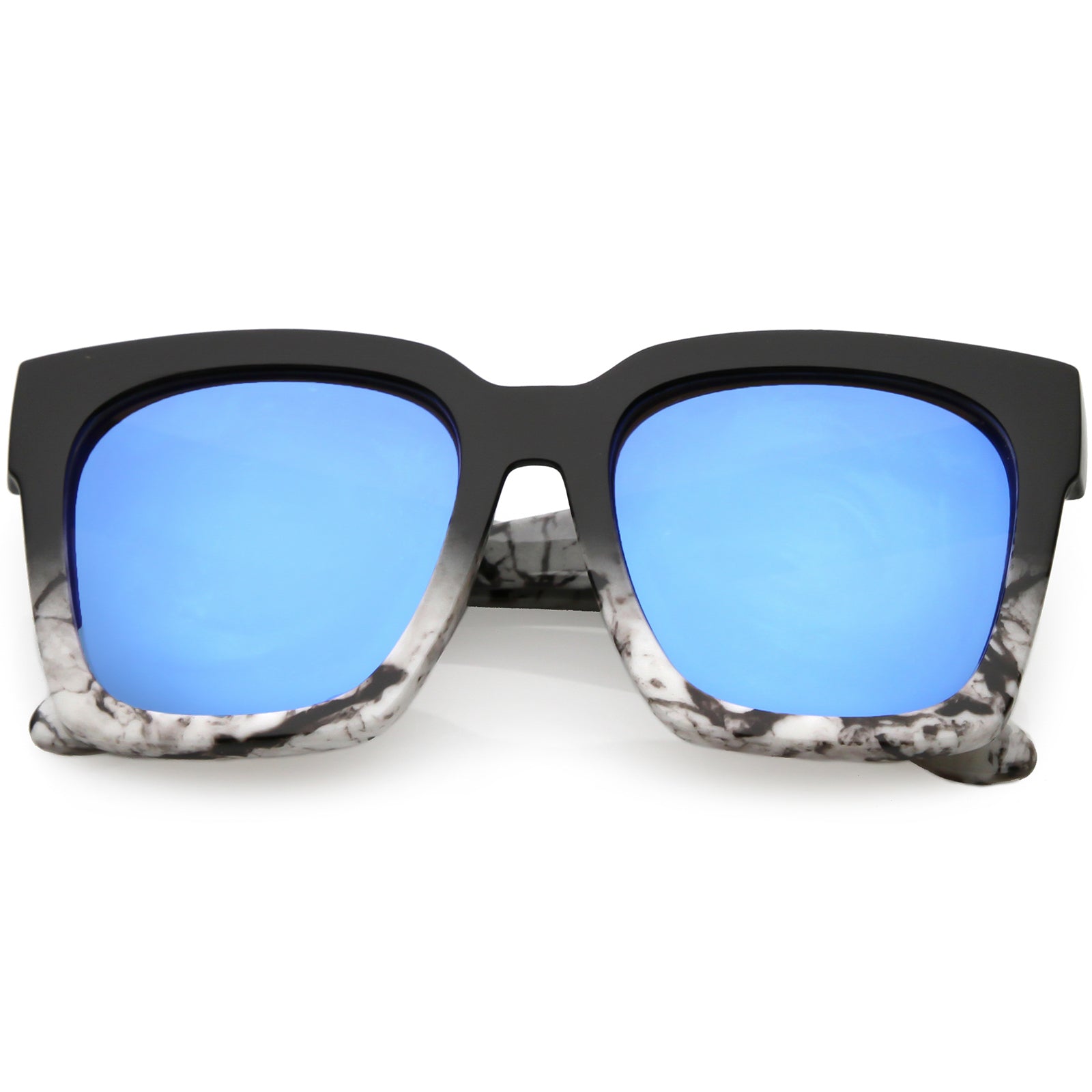 Black White Marble / Blue Mirror