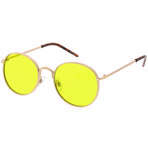 Frame Rimless Eye Sunglasses For Women - Yellow