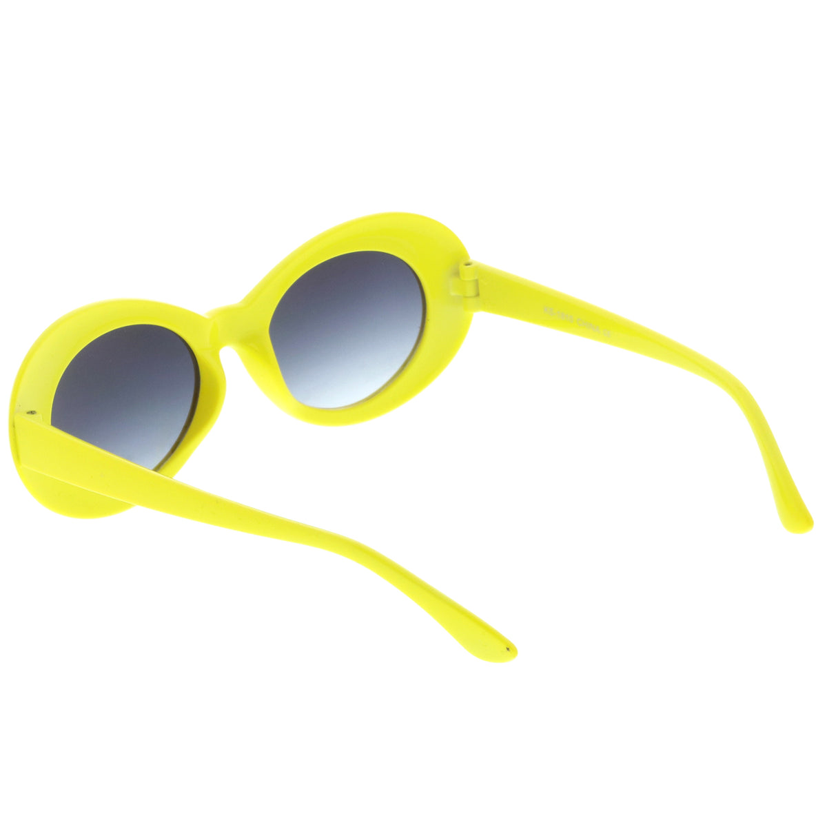 Retro Colorful Oval Sunglasses Tapered Arms Neutral Colored Gradient L Sunglass La