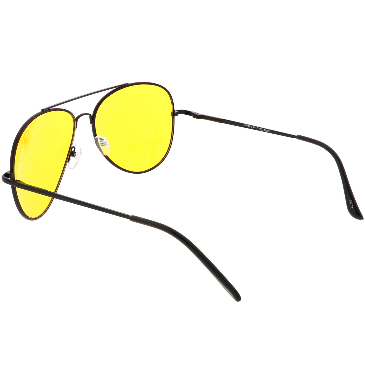 Large Classic Night Driving Aviator Sunglasse With Yellow Tinted Lens Sunglassla 