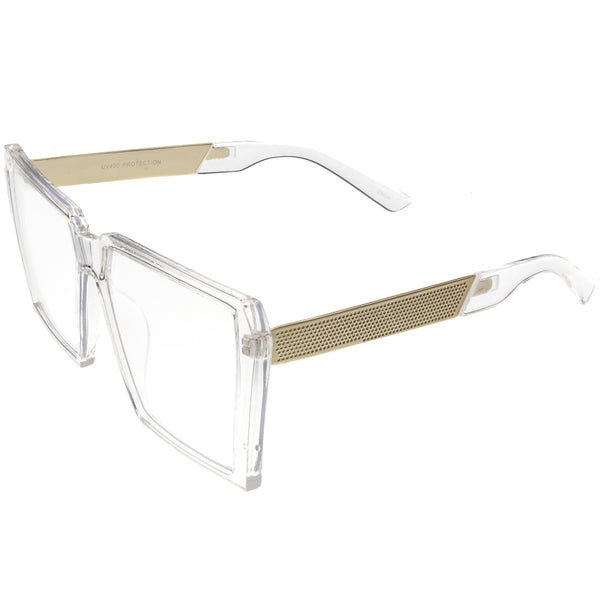 Thick Rim Flat Metal Top Bar Square Wholesale Sunglasses