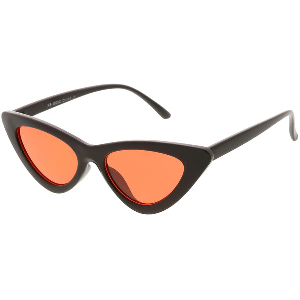 Hershey | Women's Flat Lens Metal Frame Cat Eye Sunglasses Silver - Icy Blue