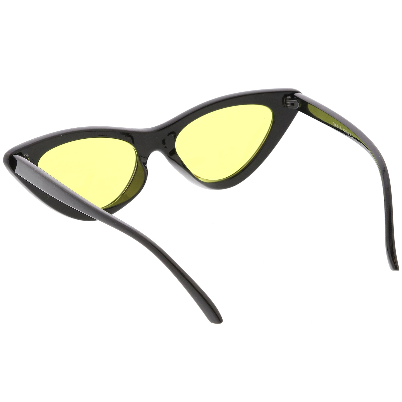 SUSTYA - Women Fashion Tinted Cat Eye Sunglasses Black