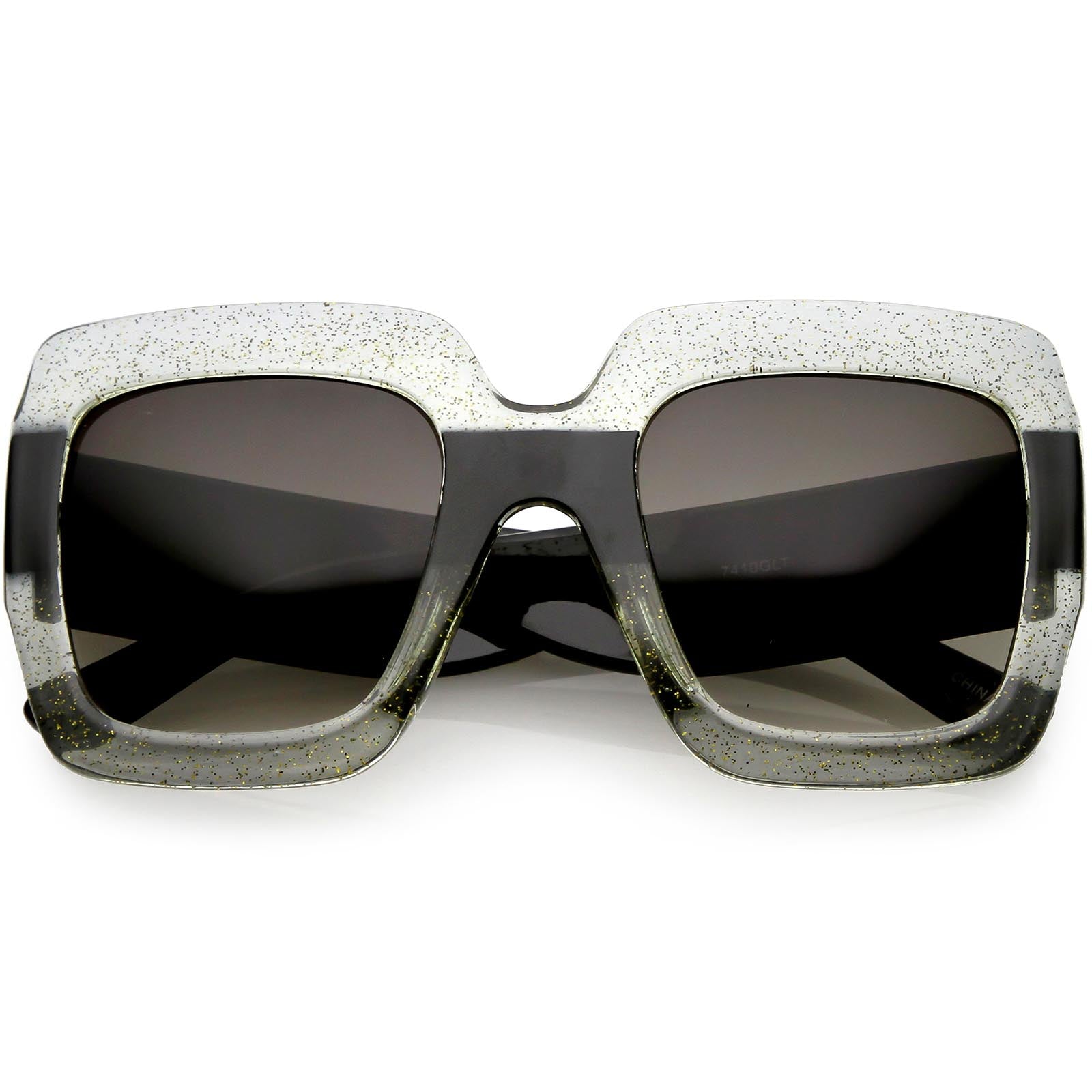 Clear Glitter Black / Lavender