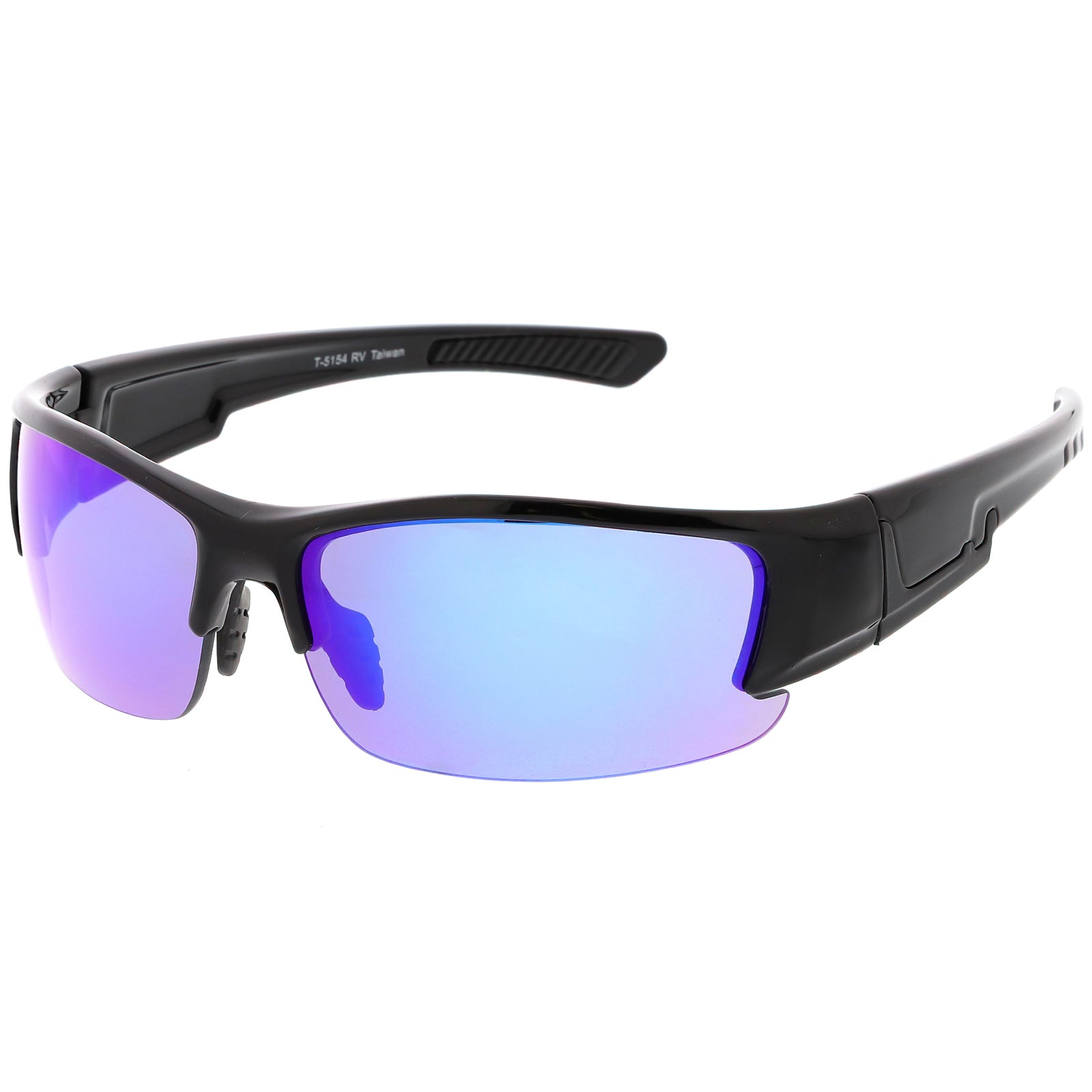 Shiny Black / Blue Purple Mirror
