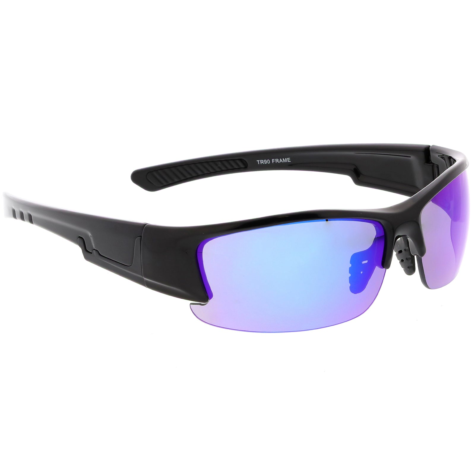 Shiny Black / Blue Purple Mirror