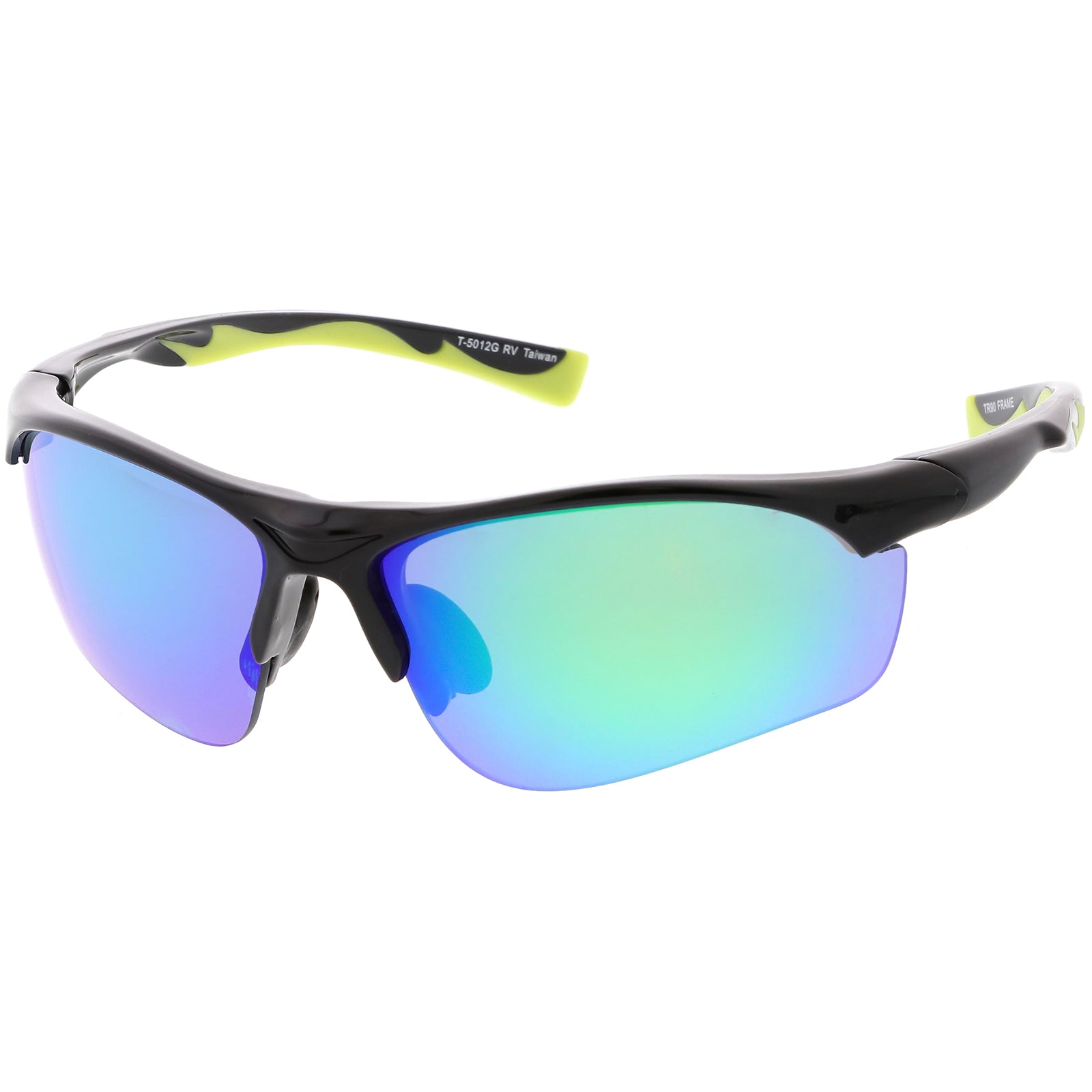 Black / Green Blue Mirror