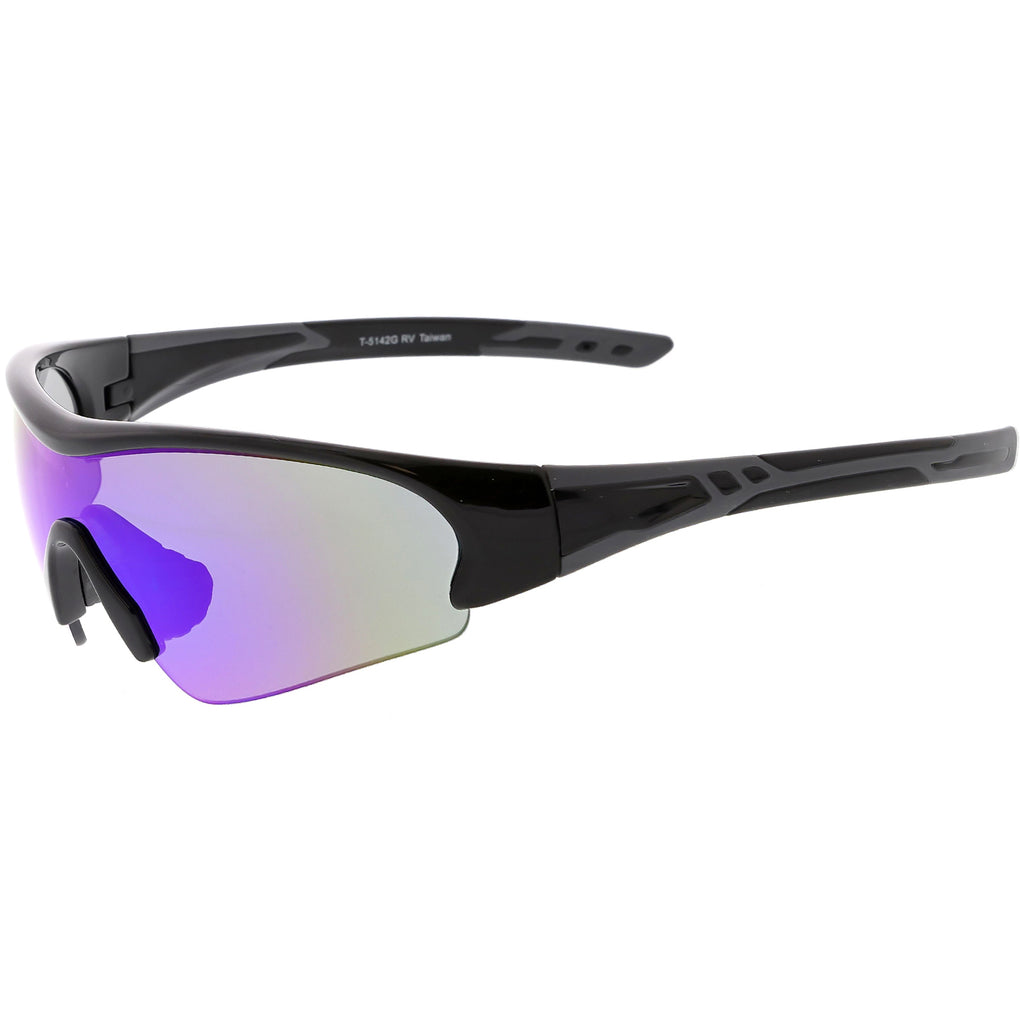Shiny Black / Blue Purple Mirror