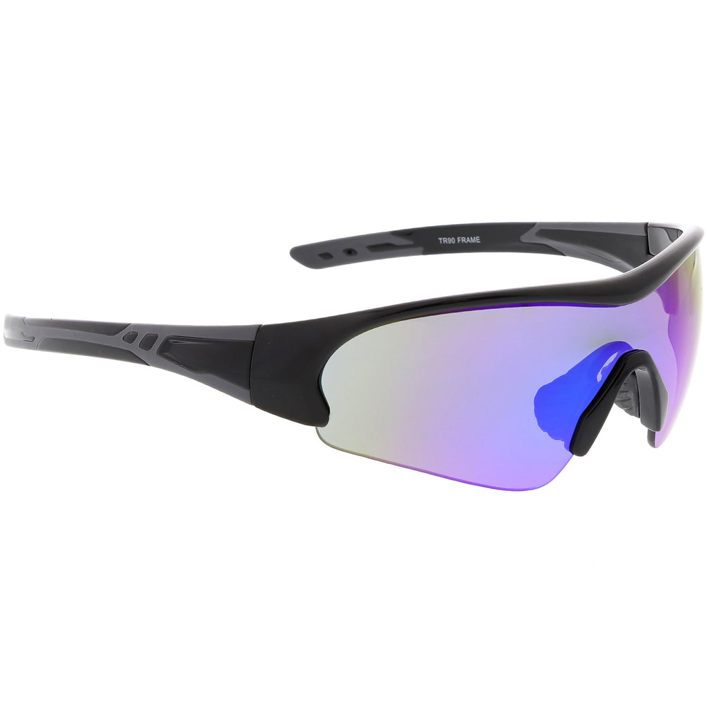 Shiny Black / Blue Purple Mirror