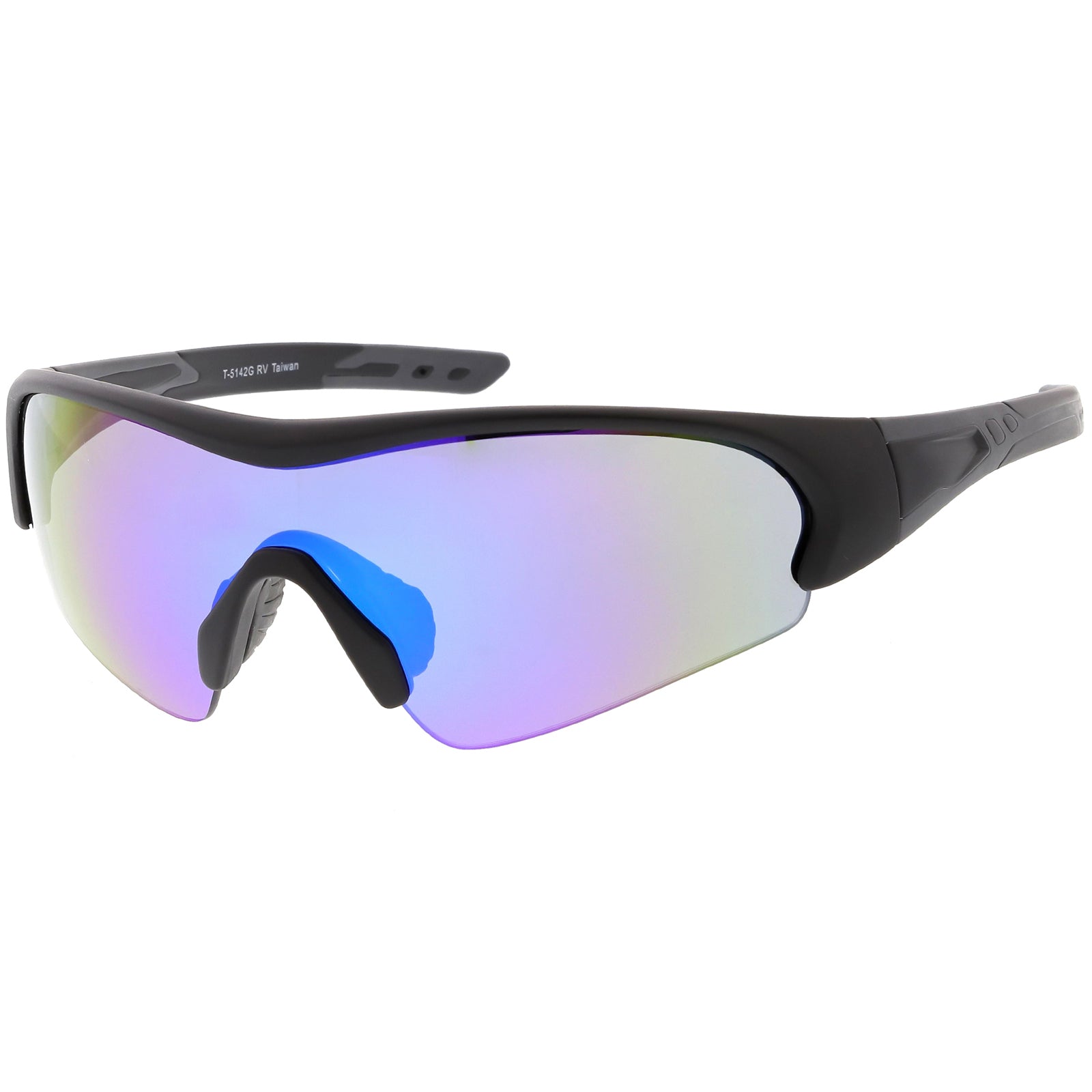 Matte Black / Blue Purple Mirror