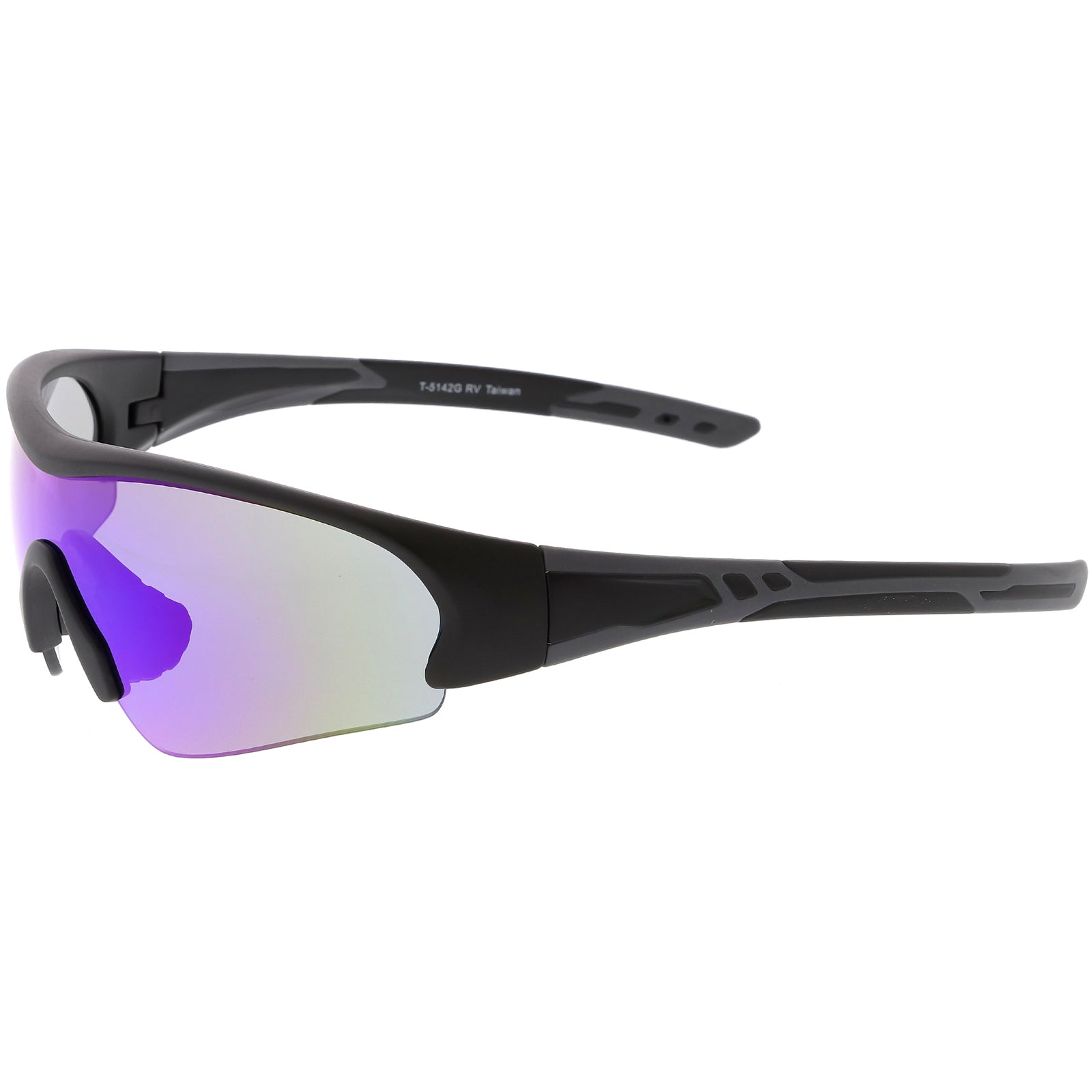 Matte Black / Blue Purple Mirror