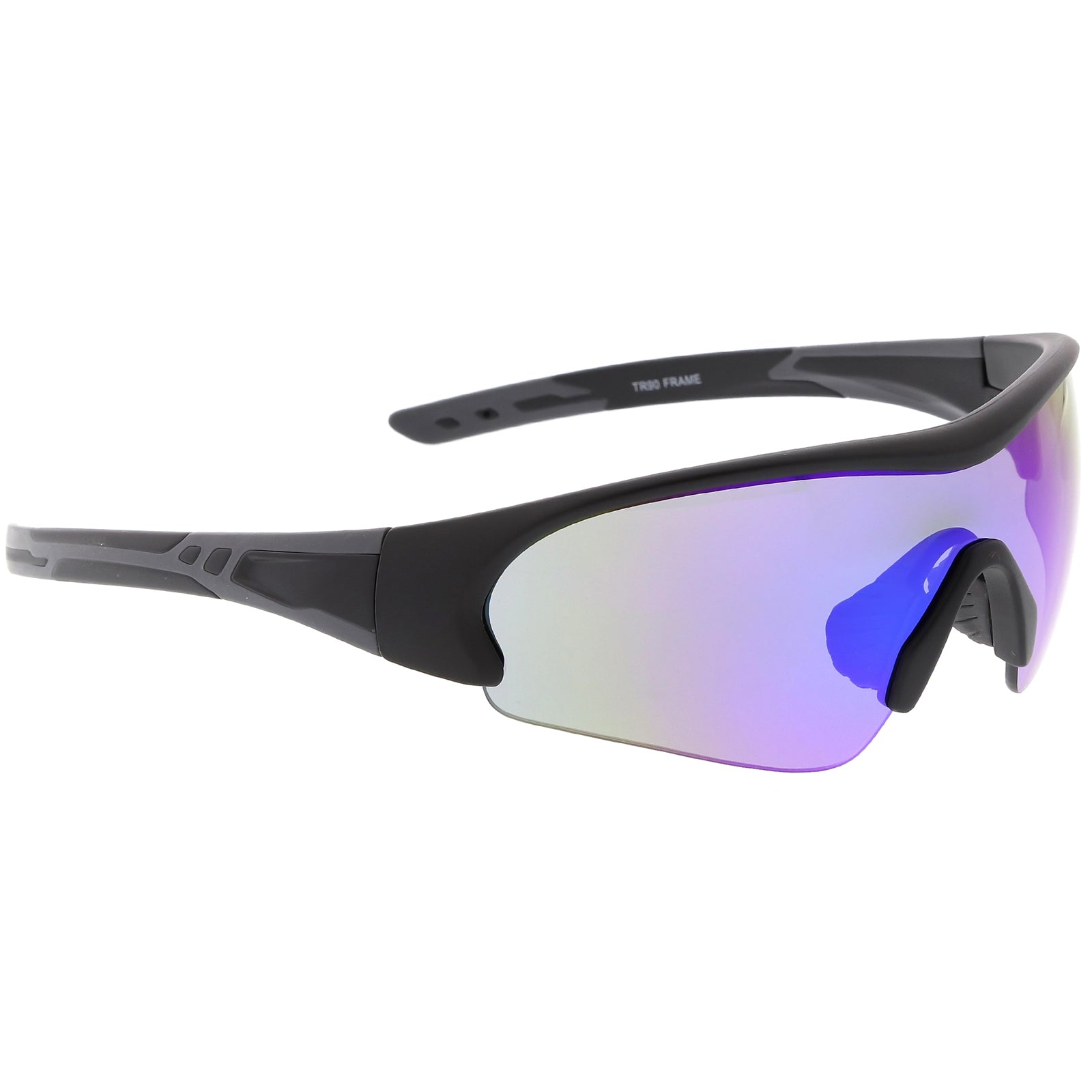 Matte Black / Blue Purple Mirror