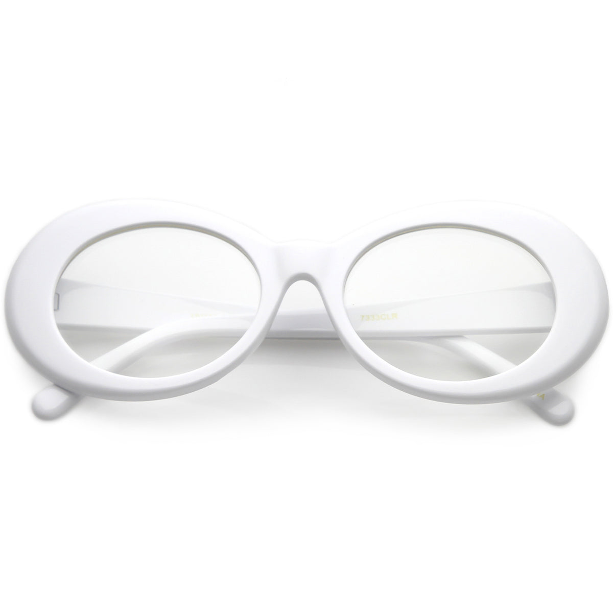 Large Clout Goggles Thick Oval Eyeglasses Clear Lens 53mm 