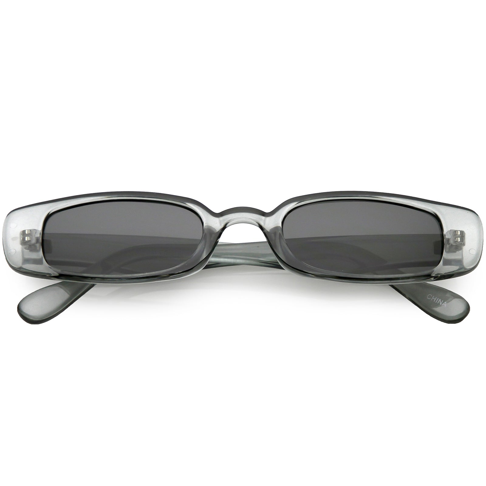 Slim rectangular sunglasses - Brown - Women - Gina Tricot
