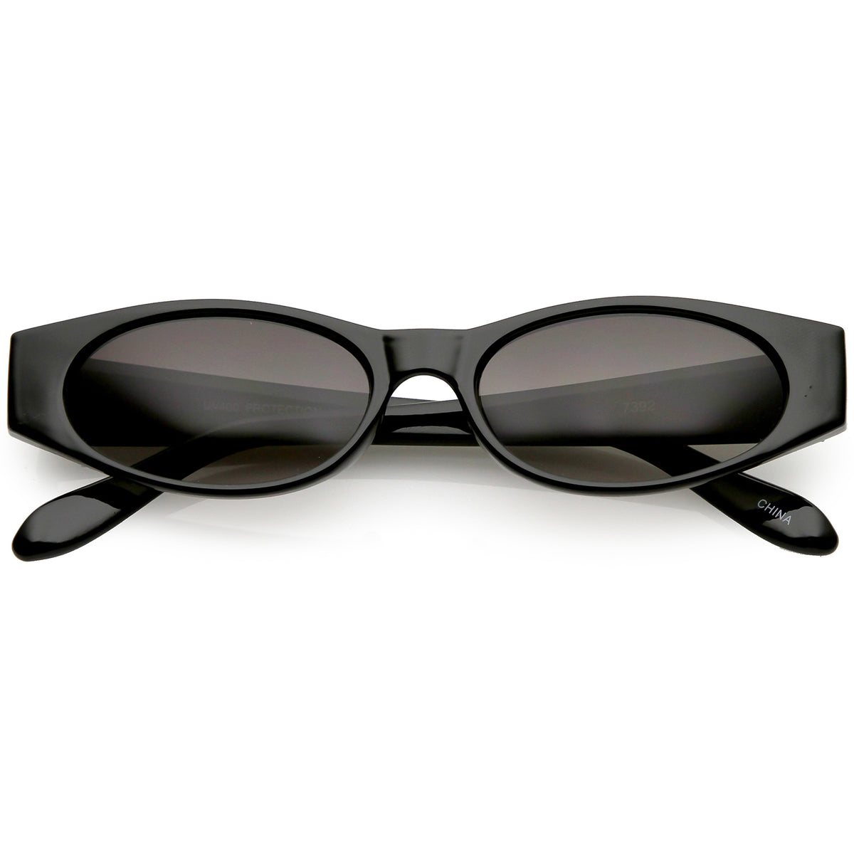 Extreme Thick Oval Sunglasses Neutral Colored Lens 53mm - sunglass.la