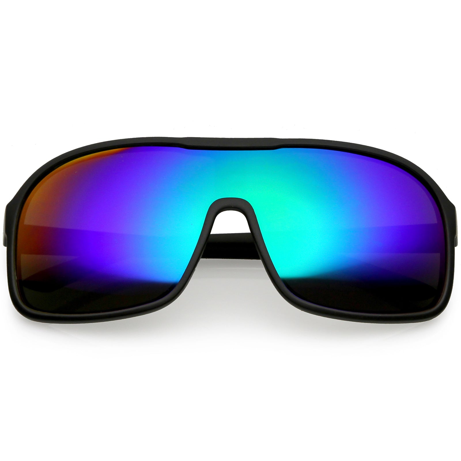 Matte Black / Green Blue Mirror