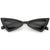 Women's Thin Extreme Cat Eye Sunglasses Neutral Colored Flat Lens 51mm