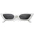 Women's Thin Extreme Cat Eye Sunglasses Rectangle Lens 47mm
