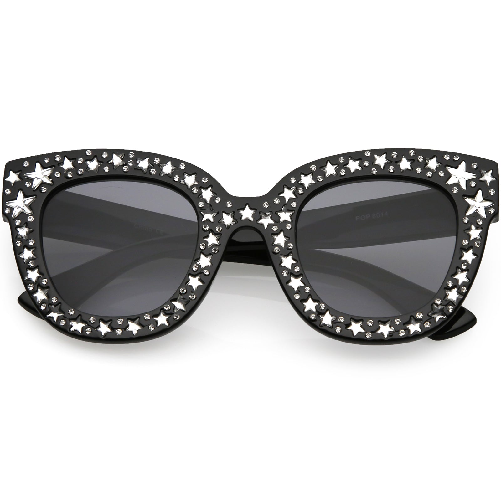 Cat eye acetate cheap sunglasses with stars