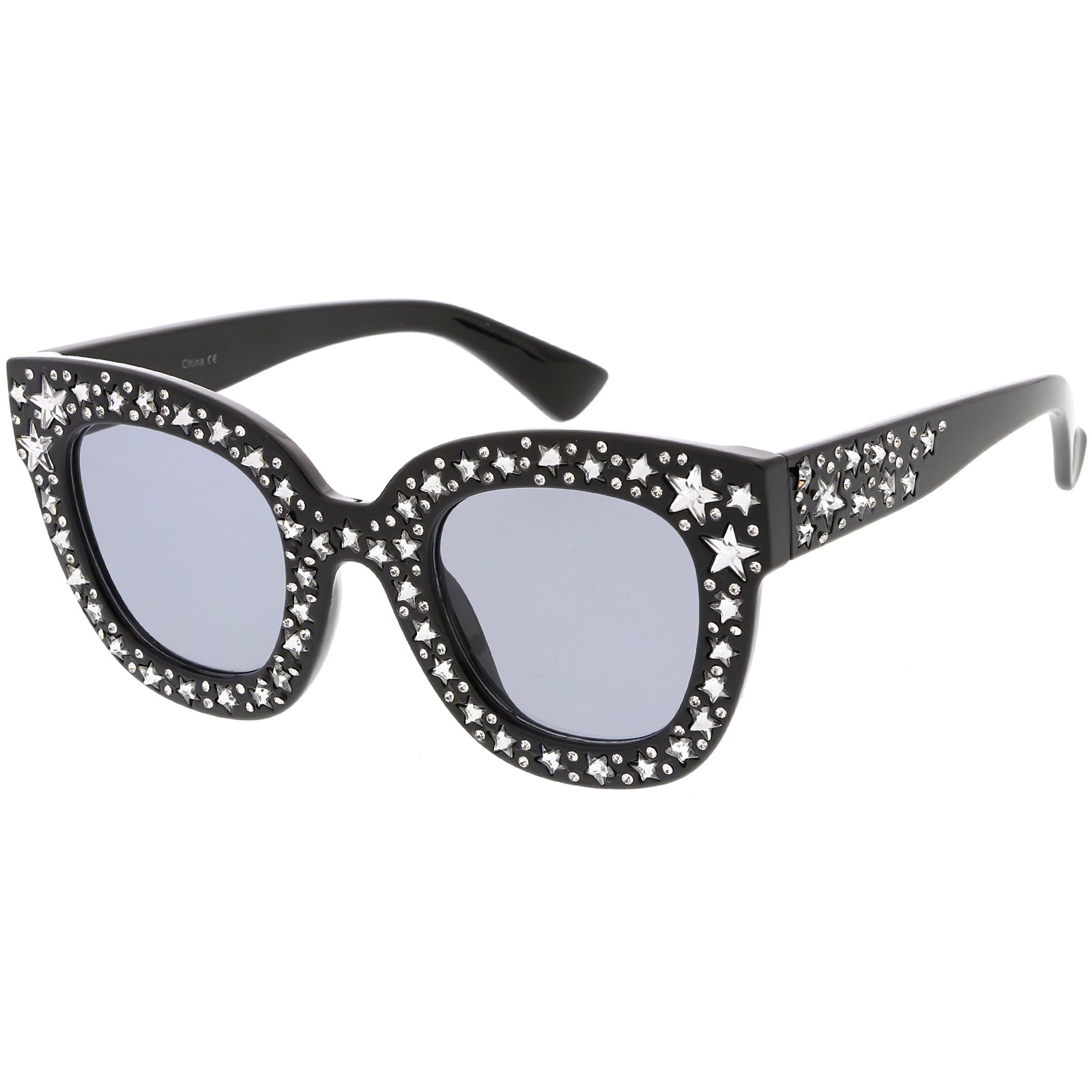 Star Studded Clear Lens Aviators